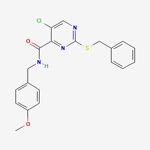 2-(benzylthio)-5-chloro-N-(4-methoxybenzyl)-4-pyrimidinecarboxamide