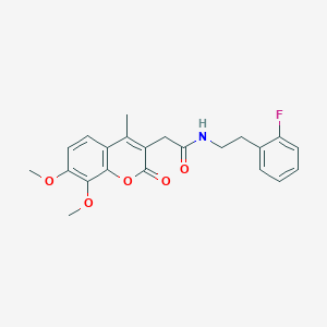 2-(7,8-dimethoxy-4-methyl-2-oxo-2H-chromen-3-yl)-N-[2-(2-fluorophenyl)ethyl]acetamide