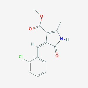molecular formula C14H12ClNO3 B422262 methyl 4-(2-chlorobenzylidene)-2-methyl-5-oxo-4,5-dihydro-1H-pyrrole-3-carboxylate 