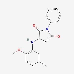 molecular formula C18H18N2O3 B4222638 3-[(2-Methoxy-5-methylphenyl)amino]-1-phenylpyrrolidine-2,5-dione 