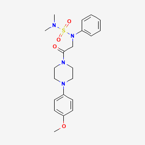 molecular formula C21H28N4O4S B4222644 N-{2-[4-(4-methoxyphenyl)-1-piperazinyl]-2-oxoethyl}-N',N'-dimethyl-N-phenylsulfamide 