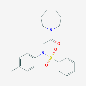 molecular formula C21H26N2O3S B422265 N-(2-Azepan-1-yl-2-oxo-ethyl)-N-p-tolyl-benzenesulfonamide 