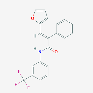 molecular formula C20H14F3NO2 B422268 3-(2-furyl)-2-phenyl-N-[3-(trifluoromethyl)phenyl]acrylamide 