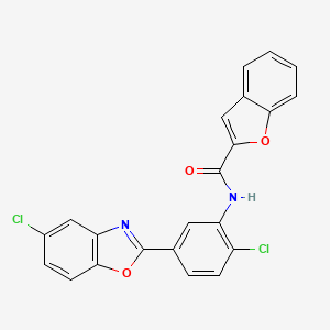 N-[2-chloro-5-(5-chloro-1,3-benzoxazol-2-yl)phenyl]-1-benzofuran-2-carboxamide