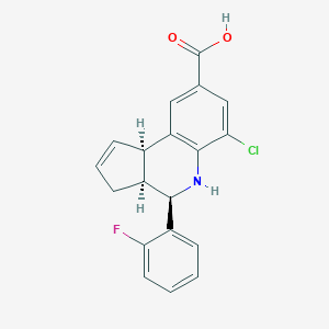 molecular formula C19H15ClFNO2 B422269 (3aS,4R,9bR)-6-chloro-4-(2-fluorophenyl)-3a,4,5,9b-tetrahydro-3H-cyclopenta[c]quinoline-8-carboxylic acid 