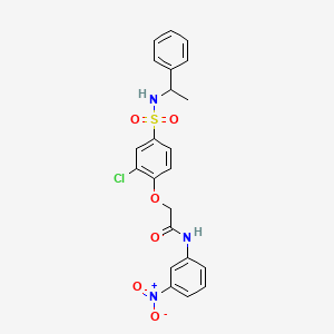 2-(2-chloro-4-{[(1-phenylethyl)amino]sulfonyl}phenoxy)-N-(3-nitrophenyl)acetamide