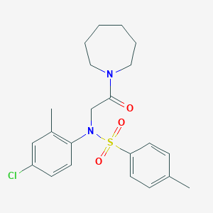 molecular formula C22H27ClN2O3S B422273 N-[2-(azepan-1-yl)-2-oxoethyl]-N-(4-chloro-2-methylphenyl)-4-methylbenzenesulfonamide 