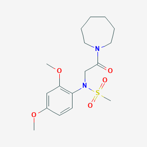 molecular formula C17H26N2O5S B422274 N-[2-(1-azepanyl)-2-oxoethyl]-N-(2,4-dimethoxyphenyl)methanesulfonamide 