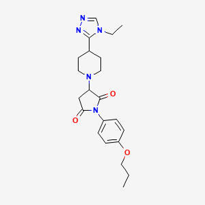 3-[4-(4-ethyl-4H-1,2,4-triazol-3-yl)-1-piperidinyl]-1-(4-propoxyphenyl)-2,5-pyrrolidinedione