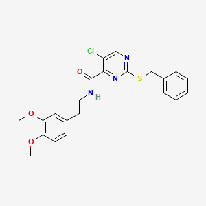 2-(benzylthio)-5-chloro-N-[2-(3,4-dimethoxyphenyl)ethyl]-4-pyrimidinecarboxamide