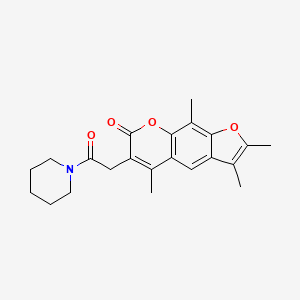 2,3,5,9-tetramethyl-6-[2-oxo-2-(1-piperidinyl)ethyl]-7H-furo[3,2-g]chromen-7-one