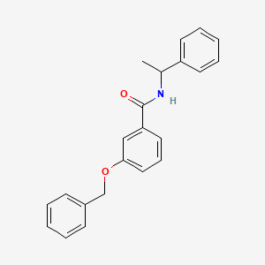 molecular formula C22H21NO2 B4222768 3-(benzyloxy)-N-(1-phenylethyl)benzamide 