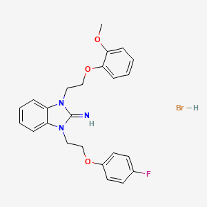 molecular formula C24H25BrFN3O3 B4222792 1-[2-(4-fluorophenoxy)ethyl]-3-[2-(2-methoxyphenoxy)ethyl]-1,3-dihydro-2H-benzimidazol-2-imine hydrobromide 