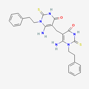 molecular formula C25H26N6O2S2 B4222798 5,5'-methylenebis[6-amino-1-(2-phenylethyl)-2-thioxo-2,3-dihydro-4(1H)-pyrimidinone] 