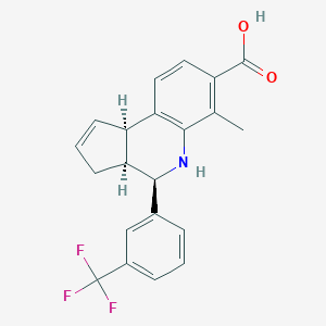 molecular formula C21H18F3NO2 B422282 (3aS,4R,9bR)-6-methyl-4-[3-(trifluoromethyl)phenyl]-3a,4,5,9b-tetrahydro-3H-cyclopenta[c]quinoline-7-carboxylic acid 