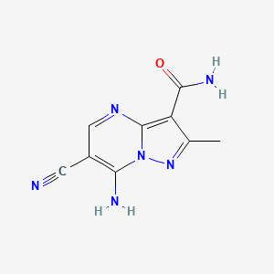 7-amino-6-cyano-2-methylpyrazolo[1,5-a]pyrimidine-3-carboxamide