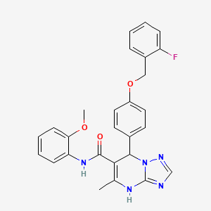 7-{4-[(2-fluorobenzyl)oxy]phenyl}-N-(2-methoxyphenyl)-5-methyl-4,7-dihydro[1,2,4]triazolo[1,5-a]pyrimidine-6-carboxamide