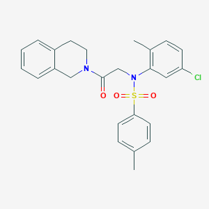 molecular formula C25H25ClN2O3S B422283 N-(5-chloro-2-methylphenyl)-N-[2-(3,4-dihydroisoquinolin-2(1H)-yl)-2-oxoethyl]-4-methylbenzenesulfonamide 