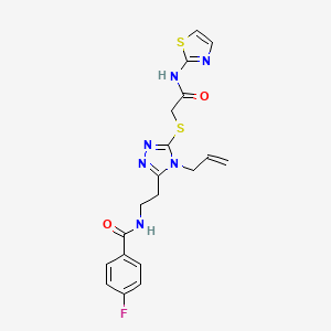 N-[2-(4-allyl-5-{[2-oxo-2-(1,3-thiazol-2-ylamino)ethyl]thio}-4H-1,2,4-triazol-3-yl)ethyl]-4-fluorobenzamide