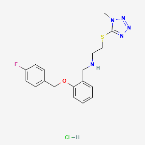 N-{2-[(4-fluorobenzyl)oxy]benzyl}-2-[(1-methyl-1H-tetrazol-5-yl)thio]ethanamine hydrochloride