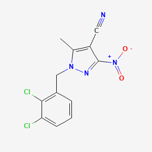 1-[(2,3-Dichlorophenyl)methyl]-5-methyl-3-nitropyrazole-4-carbonitrile