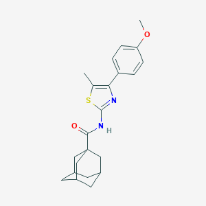 molecular formula C22H26N2O2S B422289 N-[4-(4-methoxyphenyl)-5-methyl-1,3-thiazol-2-yl]adamantane-1-carboxamide 