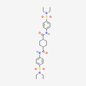 N,N'-bis{4-[(diethylamino)sulfonyl]phenyl}-1,4-cyclohexanedicarboxamide