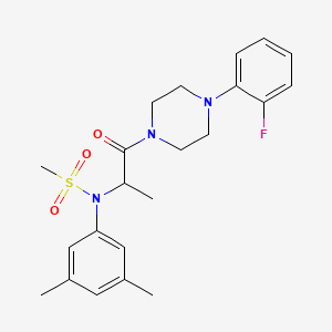 N-(3,5-dimethylphenyl)-N-{2-[4-(2-fluorophenyl)-1-piperazinyl]-1-methyl-2-oxoethyl}methanesulfonamide