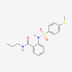 2-({[4-(methylthio)phenyl]sulfonyl}amino)-N-propylbenzamide