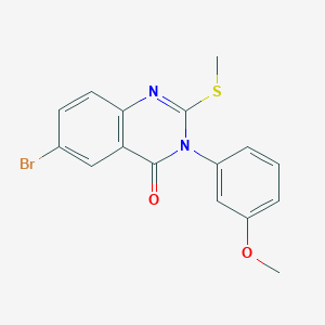 molecular formula C16H13BrN2O2S B4222959 6-bromo-3-(3-methoxyphenyl)-2-(methylthio)-4(3H)-quinazolinone 