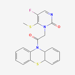 1-[2-(4a,10a-dihydro-10H-phenothiazin-10-yl)-2-oxoethyl]-5-fluoro-6-(methylthio)-2(1H)-pyrimidinone