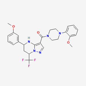 5-(3-methoxyphenyl)-3-{[4-(2-methoxyphenyl)-1-piperazinyl]carbonyl}-7-(trifluoromethyl)-4,5,6,7-tetrahydropyrazolo[1,5-a]pyrimidine