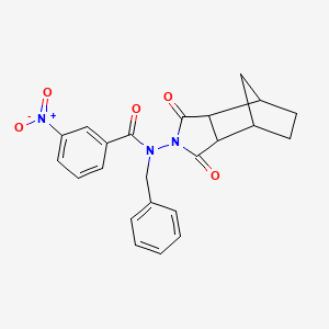 molecular formula C23H21N3O5 B4222982 N-benzyl-N-(1,3-dioxooctahydro-2H-4,7-methanoisoindol-2-yl)-3-nitrobenzamide 