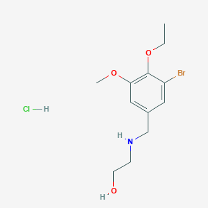 molecular formula C12H19BrClNO3 B4222994 2-[(3-bromo-4-ethoxy-5-methoxybenzyl)amino]ethanol hydrochloride 