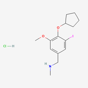 [4-(cyclopentyloxy)-3-iodo-5-methoxybenzyl]methylamine hydrochloride