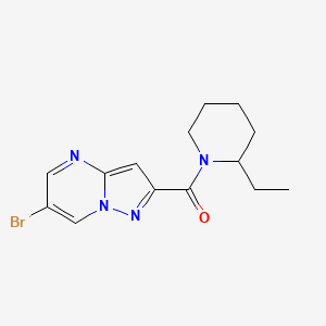 molecular formula C14H17BrN4O B4223009 (6-Bromopyrazolo[1,5-a]pyrimidin-2-yl)(2-ethylpiperidin-1-yl)methanone 