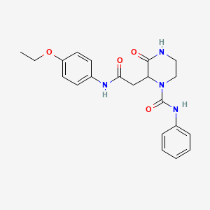 2-{2-[(4-ethoxyphenyl)amino]-2-oxoethyl}-3-oxo-N-phenyl-1-piperazinecarboxamide