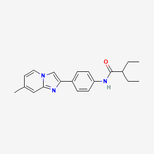 2-ethyl-N-[4-(7-methylimidazo[1,2-a]pyridin-2-yl)phenyl]butanamide