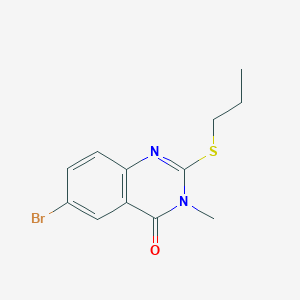 molecular formula C12H13BrN2OS B4223039 6-bromo-3-methyl-2-(propylthio)-4(3H)-quinazolinone 