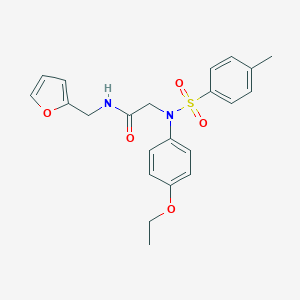 molecular formula C22H24N2O5S B422304 2-{4-ethoxy[(4-methylphenyl)sulfonyl]anilino}-N-(2-furylmethyl)acetamide 