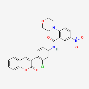 N-[3-chloro-4-(2-oxo-2H-chromen-3-yl)phenyl]-2-(4-morpholinyl)-5-nitrobenzamide