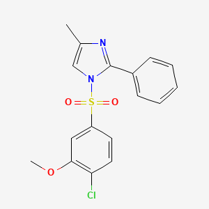 1-[(4-chloro-3-methoxyphenyl)sulfonyl]-4-methyl-2-phenyl-1H-imidazole