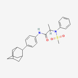 N-[4-(2-adamantyl)phenyl]-2-(N-methylsulfonylanilino)propanamide