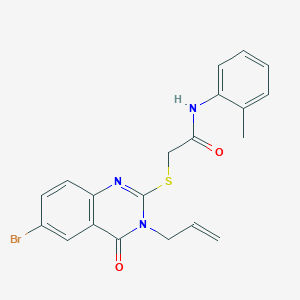 2-[(3-allyl-6-bromo-4-oxo-3,4-dihydro-2-quinazolinyl)thio]-N-(2-methylphenyl)acetamide