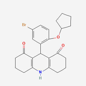 9-[5-bromo-2-(cyclopentyloxy)phenyl]-3,4,6,7,9,10-hexahydro-1,8(2H,5H)-acridinedione