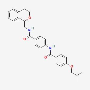 N-(4-{[(3,4-Dihydro-1H-2-benzopyran-1-YL)methyl]carbamoyl}phenyl)-4-(2-methylpropoxy)benzamide