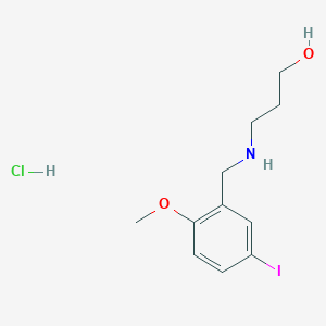 3-[(5-Iodo-2-methoxyphenyl)methylamino]propan-1-ol;hydrochloride