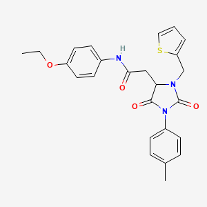 molecular formula C25H25N3O4S B4223123 N-(4-ethoxyphenyl)-2-[1-(4-methylphenyl)-2,5-dioxo-3-(2-thienylmethyl)-4-imidazolidinyl]acetamide 