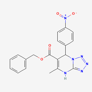 molecular formula C19H16N6O4 B4223132 benzyl 5-methyl-7-(4-nitrophenyl)-4,7-dihydrotetrazolo[1,5-a]pyrimidine-6-carboxylate 