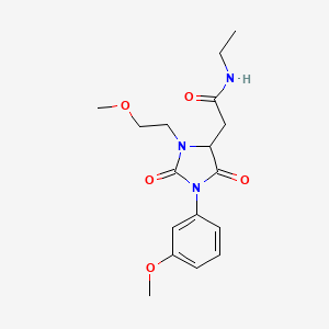 N-ethyl-2-[3-(2-methoxyethyl)-1-(3-methoxyphenyl)-2,5-dioxo-4-imidazolidinyl]acetamide